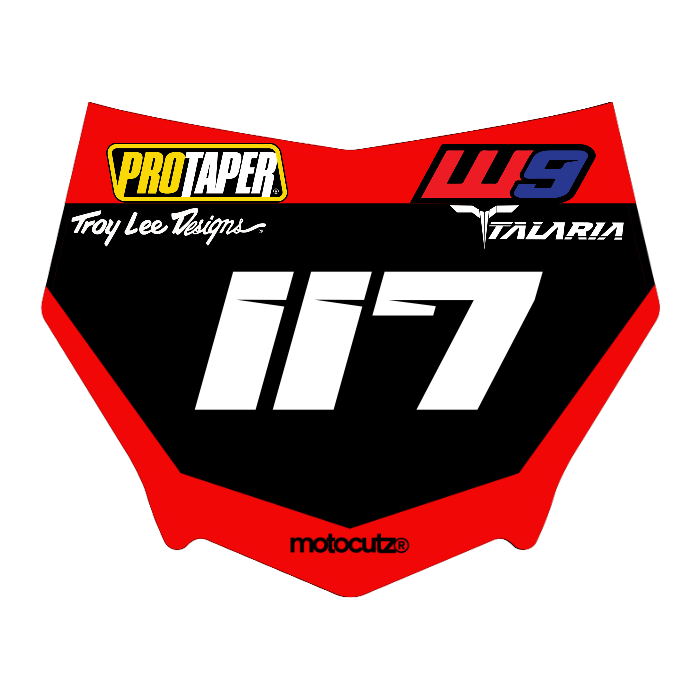 CUSTOM MOTOCUTZ FRONT PLATE DECAL