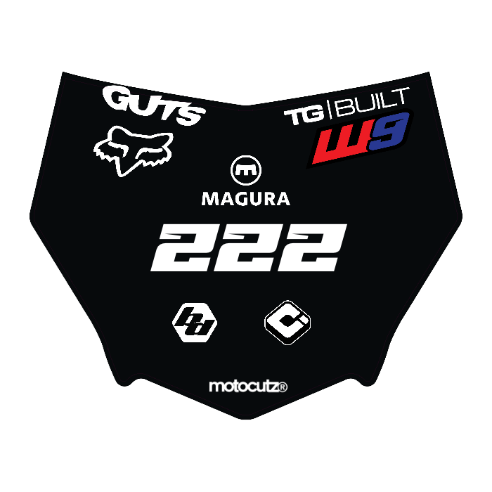 CUSTOM MOTOCUTZ FRONT PLATE DECAL