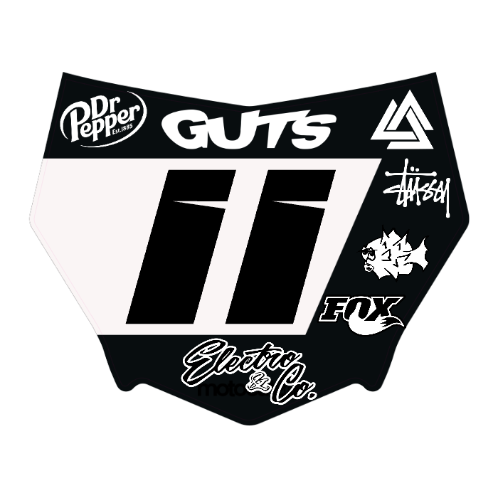 CUSTOM MOTOCUTZ FRONT PLATE DECAL