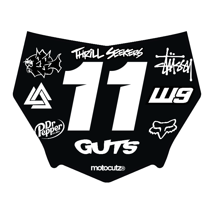 CUSTOM MOTOCUTZ FRONT PLATE DECAL