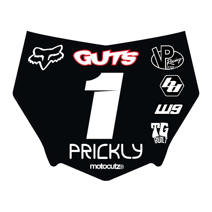 CUSTOM MOTOCUTZ FRONT PLATE DECAL