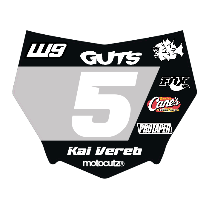 CUSTOM MOTOCUTZ FRONT PLATE DECAL