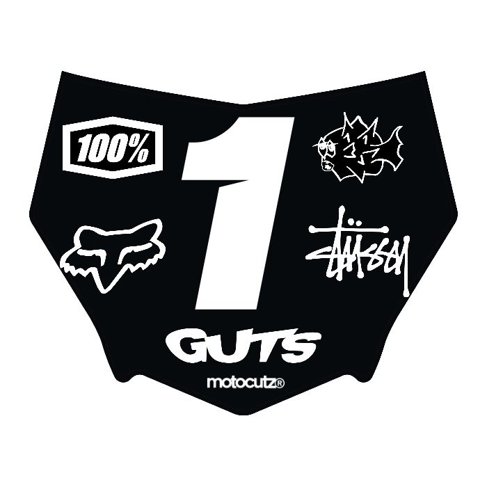 CUSTOM MOTOCUTZ FRONT PLATE DECAL