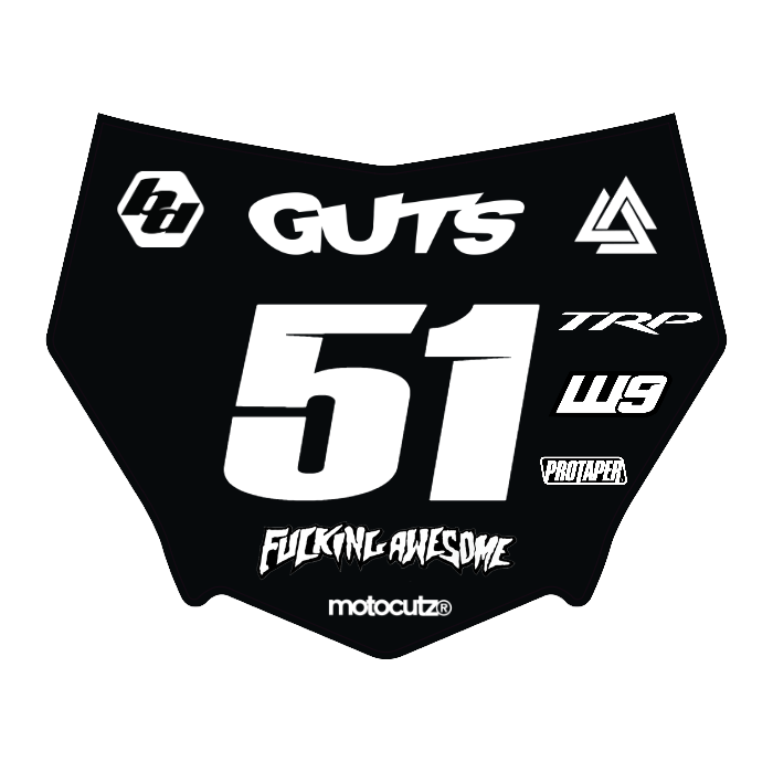 CUSTOM MOTOCUTZ FRONT PLATE DECAL