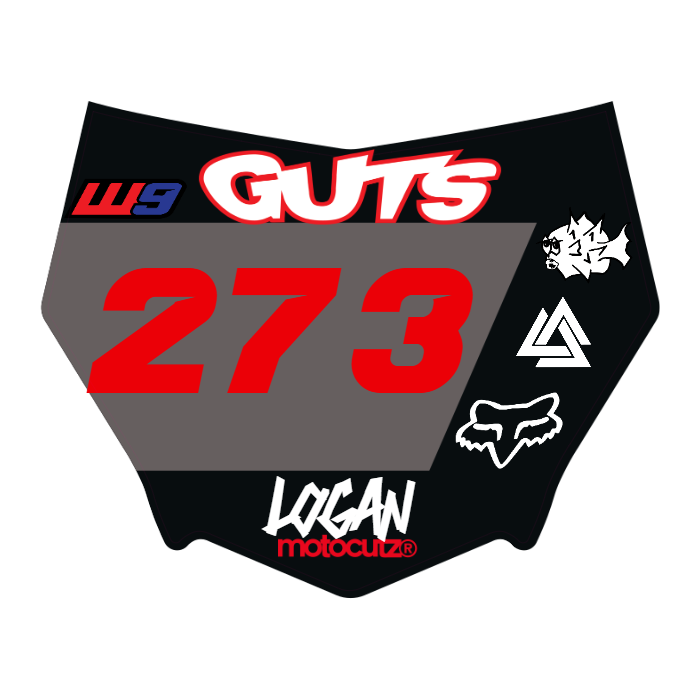 CUSTOM MOTOCUTZ FRONT PLATE DECAL