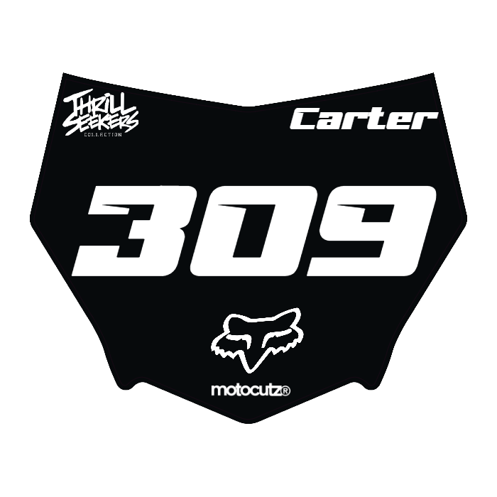 CUSTOM MOTOCUTZ FRONT PLATE DECAL