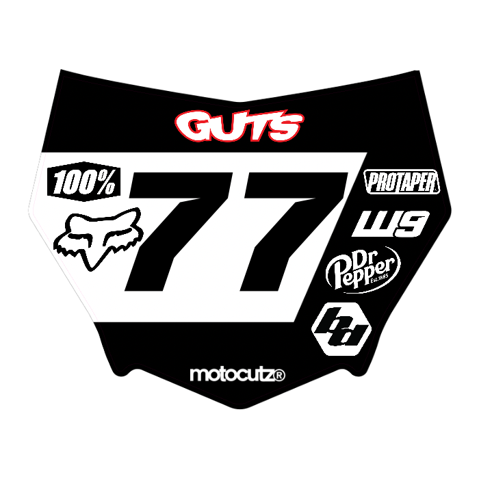 CUSTOM MOTOCUTZ FRONT PLATE DECAL