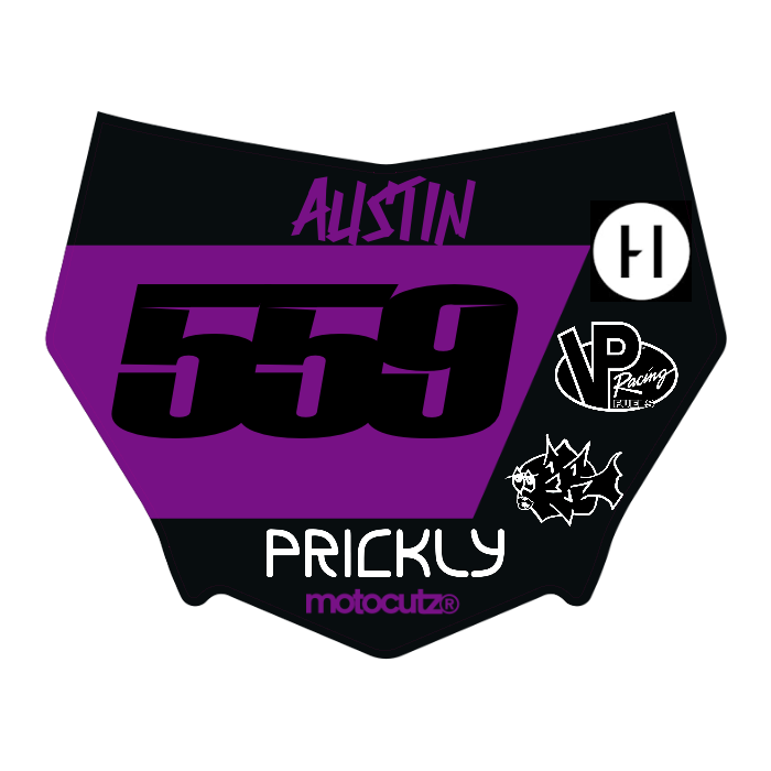 CUSTOM MOTOCUTZ FRONT PLATE DECAL