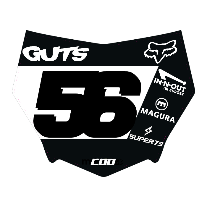 CUSTOM MOTOCUTZ FRONT PLATE DECAL