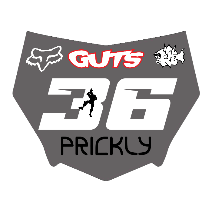CUSTOM MOTOCUTZ FRONT PLATE DECAL