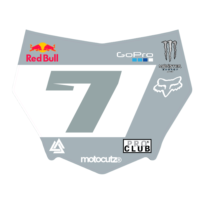 CUSTOM MOTOCUTZ FRONT PLATE DECAL