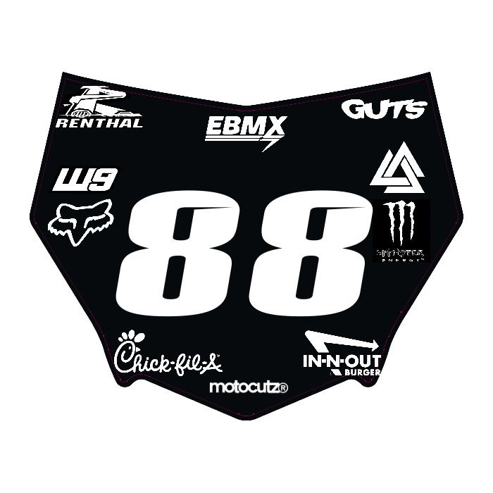 CUSTOM MOTOCUTZ FRONT PLATE DECAL