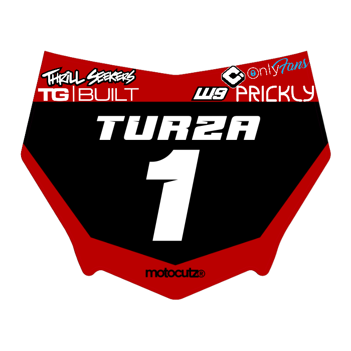 CUSTOM MOTOCUTZ FRONT PLATE DECAL