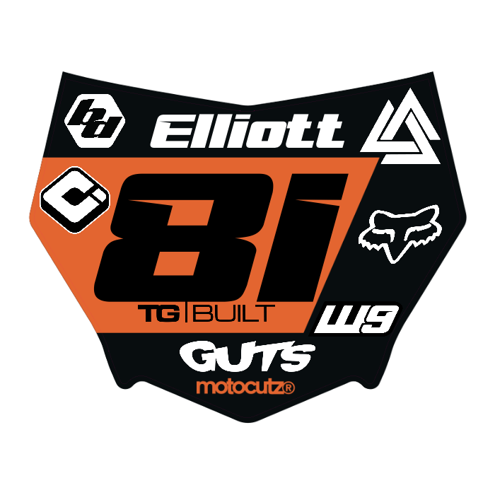 CUSTOM MOTOCUTZ FRONT PLATE DECAL