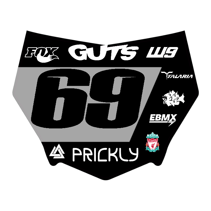 CUSTOM MOTOCUTZ FRONT PLATE DECAL