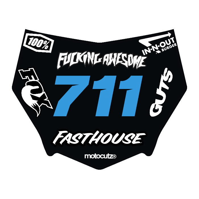 CUSTOM MOTOCUTZ FRONT PLATE DECAL