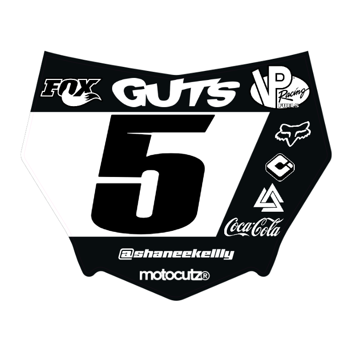 CUSTOM MOTOCUTZ FRONT PLATE DECAL