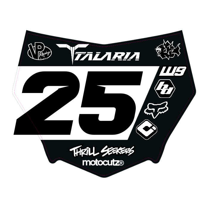 CUSTOM MOTOCUTZ FRONT PLATE DECAL