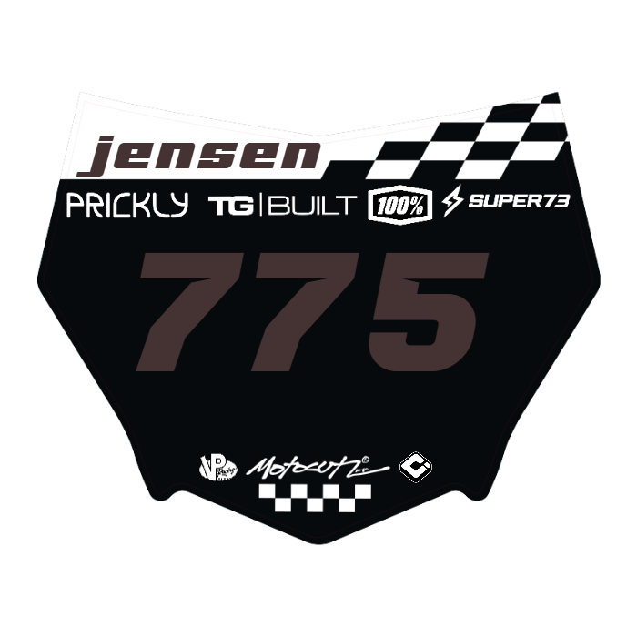 CUSTOM MOTOCUTZ FRONT PLATE DECAL