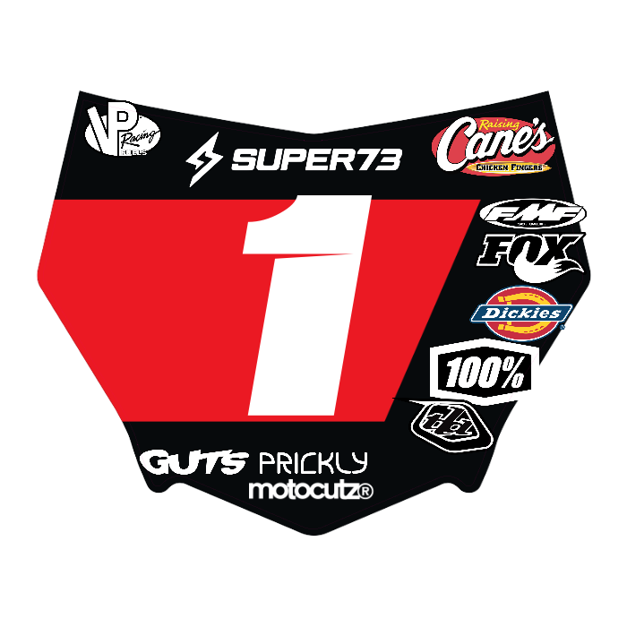 CUSTOM MOTOCUTZ FRONT PLATE DECAL