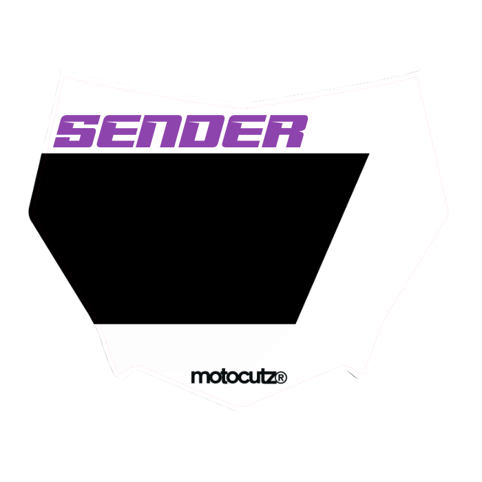 CUSTOM MOTOCUTZ FRONT PLATE DECAL