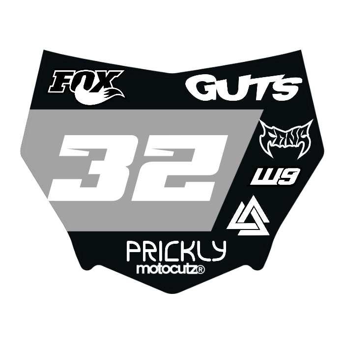 CUSTOM MOTOCUTZ FRONT PLATE DECAL