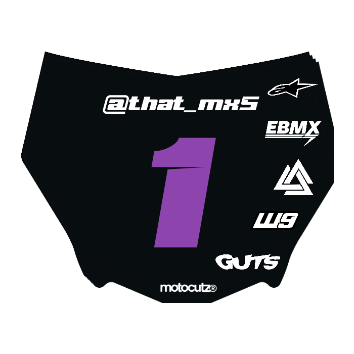 CUSTOM MOTOCUTZ FRONT PLATE DECAL