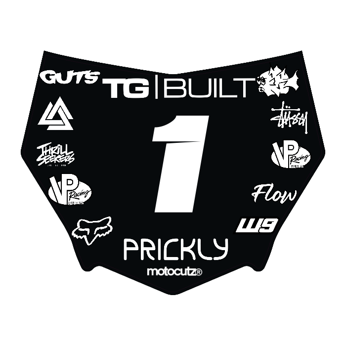 CUSTOM MOTOCUTZ FRONT PLATE DECAL