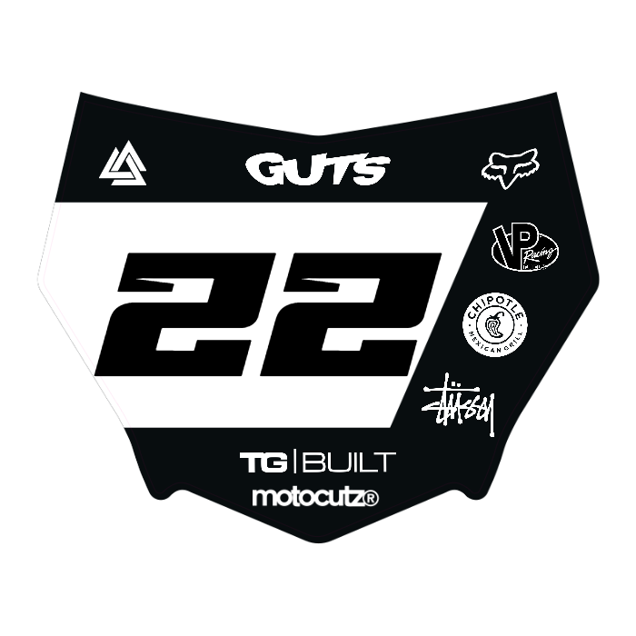 CUSTOM MOTOCUTZ FRONT PLATE DECAL