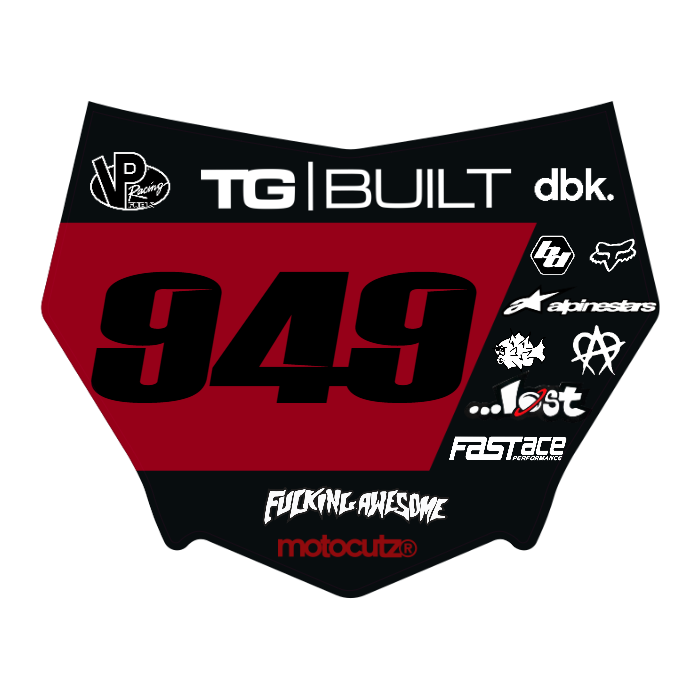 CUSTOM MOTOCUTZ FRONT PLATE DECAL