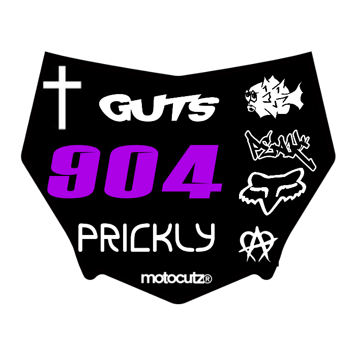 CUSTOM MOTOCUTZ FRONT PLATE DECAL
