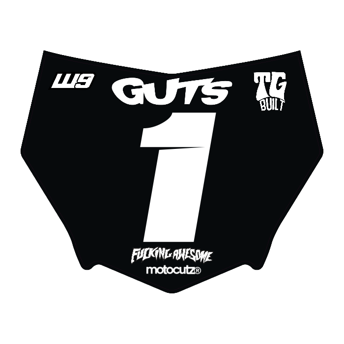 CUSTOM MOTOCUTZ FRONT PLATE DECAL