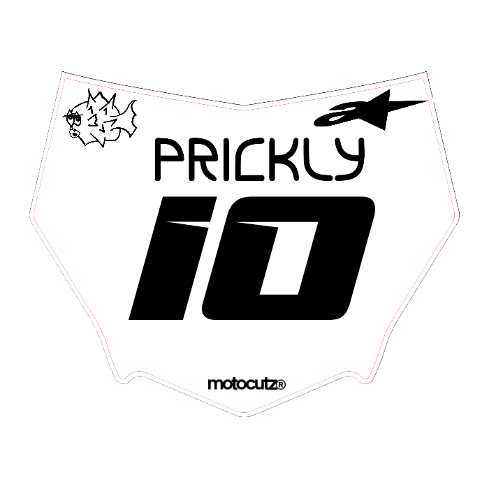CUSTOM MOTOCUTZ FRONT PLATE DECAL
