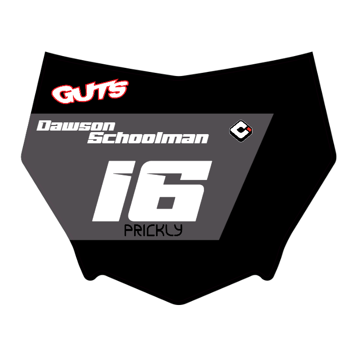 CUSTOM MOTOCUTZ FRONT PLATE DECAL