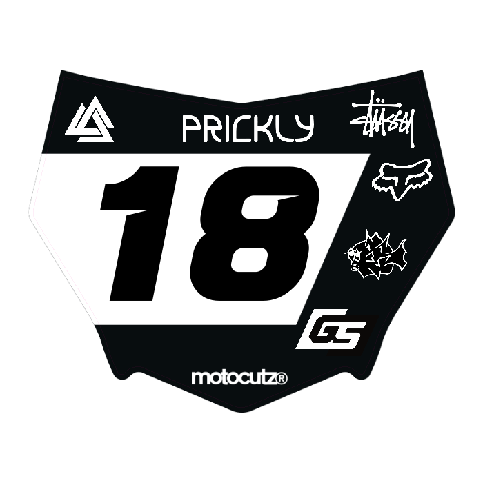 CUSTOM MOTOCUTZ FRONT PLATE DECAL