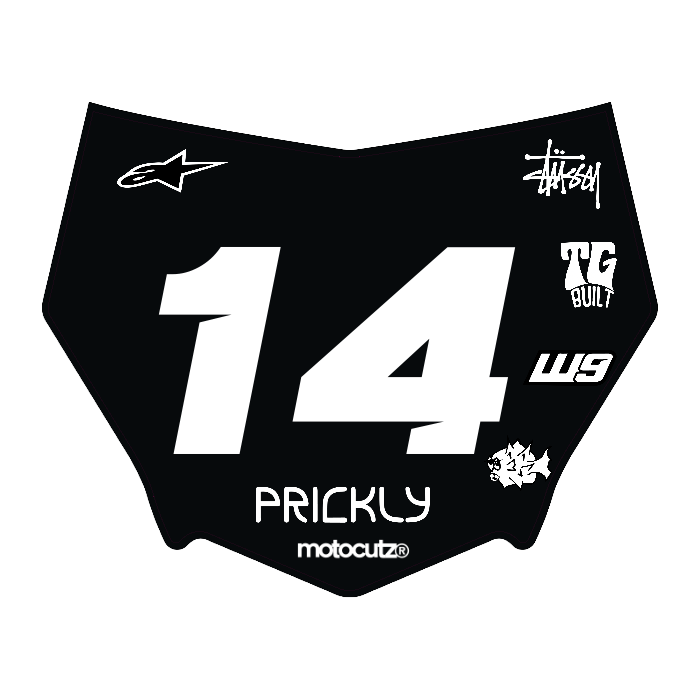 CUSTOM MOTOCUTZ FRONT PLATE DECAL