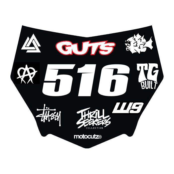 CUSTOM MOTOCUTZ FRONT PLATE DECAL