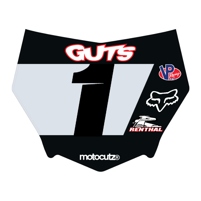 CUSTOM MOTOCUTZ FRONT PLATE DECAL