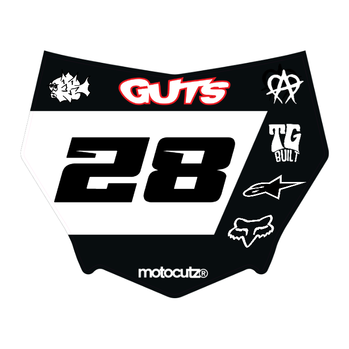 CUSTOM MOTOCUTZ FRONT PLATE DECAL