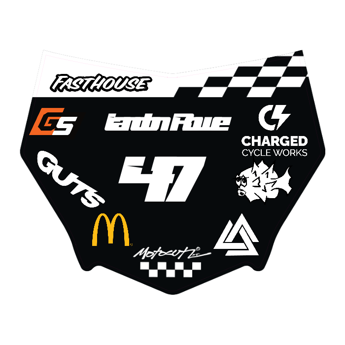 CUSTOM MOTOCUTZ FRONT PLATE DECAL