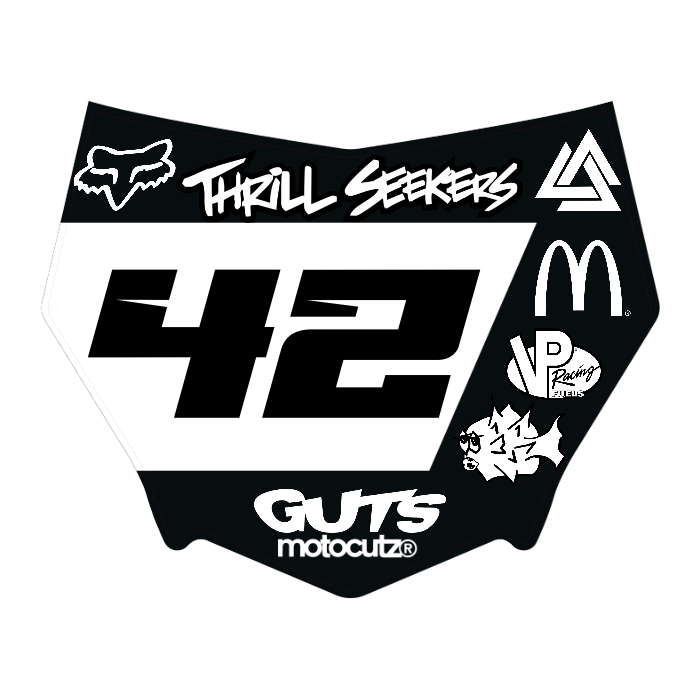 CUSTOM MOTOCUTZ FRONT PLATE DECAL