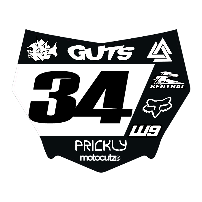 CUSTOM MOTOCUTZ FRONT PLATE DECAL