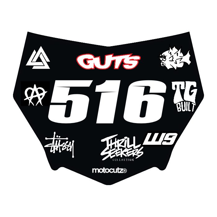 CUSTOM MOTOCUTZ FRONT PLATE DECAL