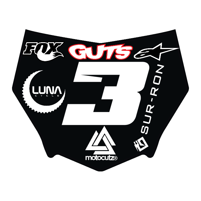 CUSTOM MOTOCUTZ FRONT PLATE DECAL