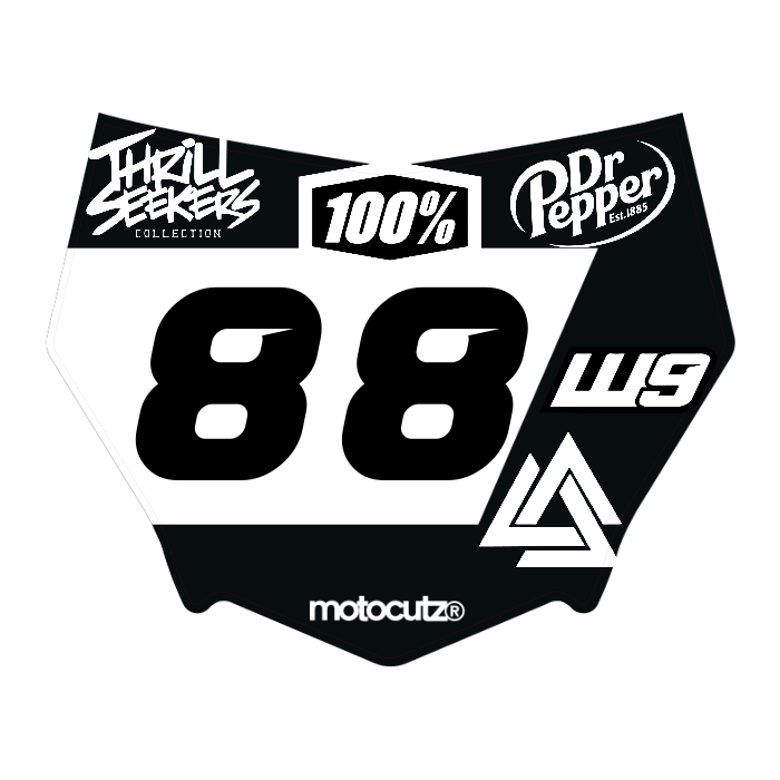 CUSTOM MOTOCUTZ FRONT PLATE DECAL
