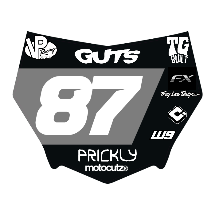CUSTOM MOTOCUTZ FRONT PLATE DECAL