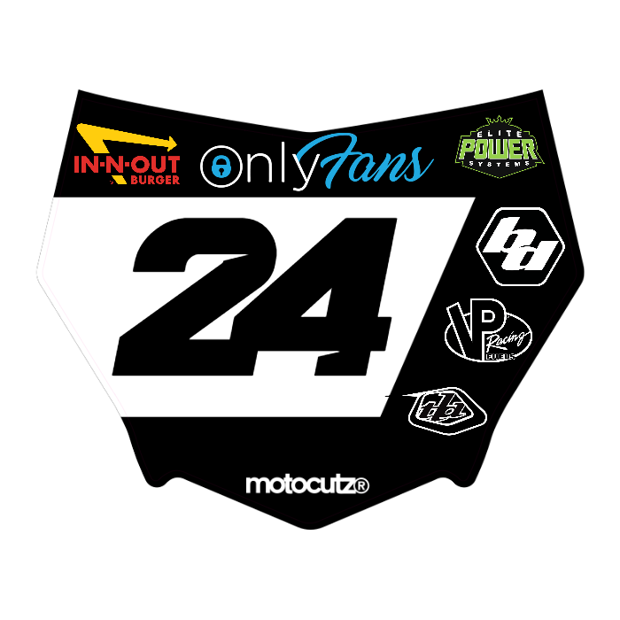 CUSTOM MOTOCUTZ FRONT PLATE DECAL