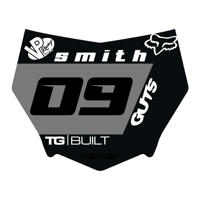 CUSTOM MOTOCUTZ FRONT PLATE DECAL