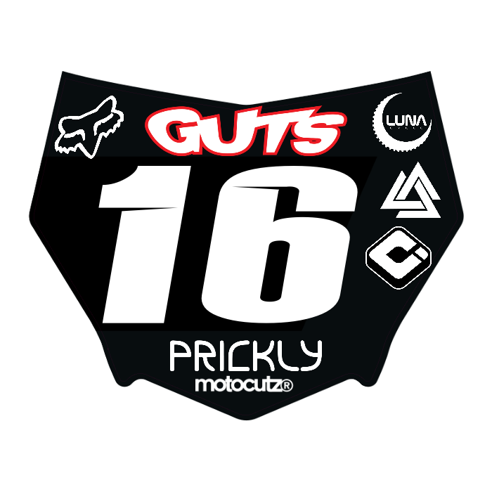 CUSTOM MOTOCUTZ FRONT PLATE DECAL