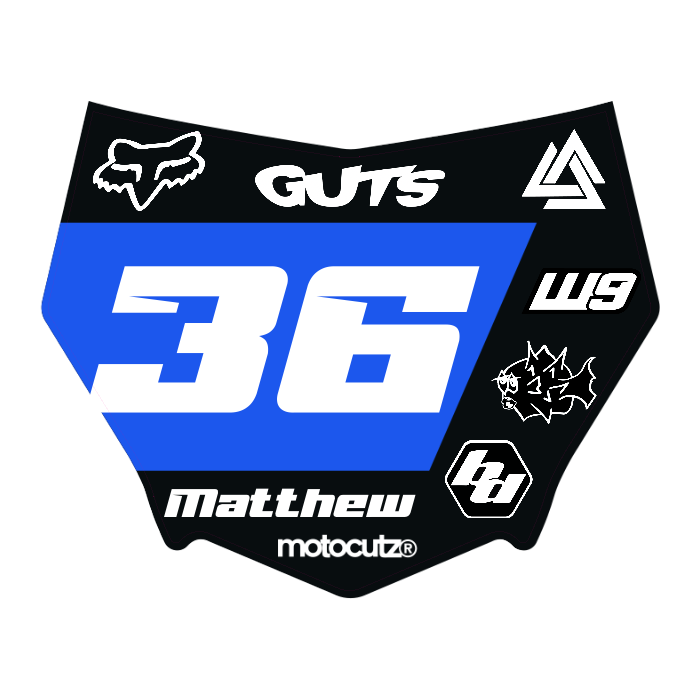 CUSTOM MOTOCUTZ FRONT PLATE DECAL